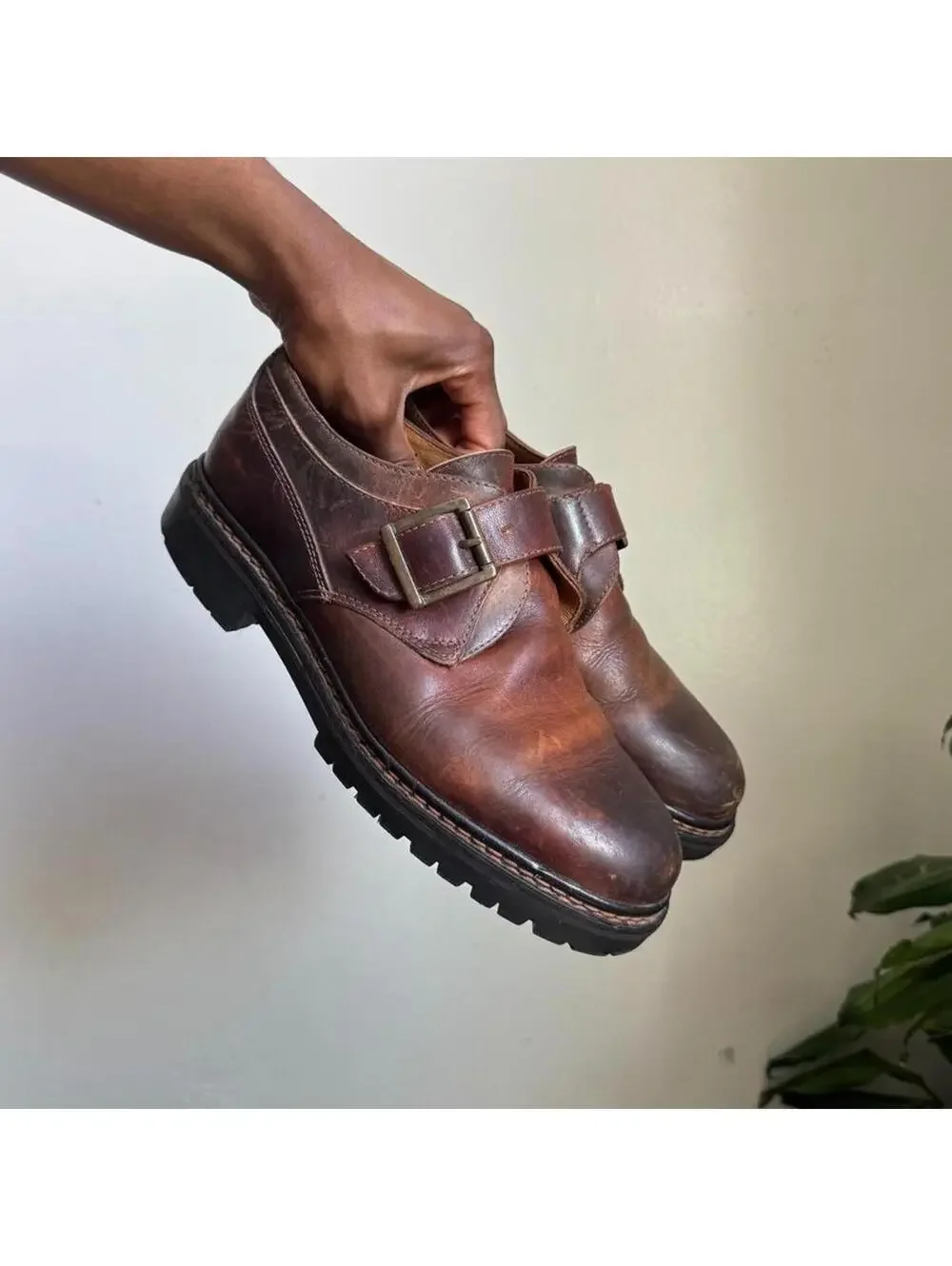 Vintage 90s Chunky Monk Strap loafers – Made in Italy men’s US 8 women’s US 10